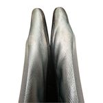 Saint Laurent  Metallic Blue Leather Bow Ballet Flats Size 391/2 US 9 Photo 6