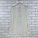 Lafayette 148 New York Cream Chevron Open Front Cardigan Size S White Photo 2