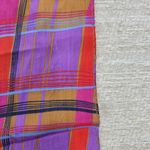 VTG Daniel Hechter Silk Scarf 30" Square Green Plaid Elephant Hand Rolled Photo 15