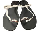 Madewell  The Dessa Toe Ring Sandal in Cream Silver 7.5 Photo 2