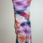 Anthropologie  The Maya Ruched Cowl-Neck Dress Mesh Edition Multicolored New NWOT Photo 4