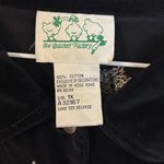 Quacker Factory Black Jean Jacket with Purple Embellishments Size 1X Photo 2