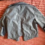 SheIn Light Blue  Faux Leather Jacket Photo 2