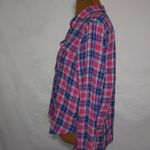 SO  XLJ Pink Plaid Cotton Thin Flannel Top Photo 2