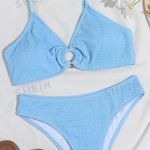 SheIn O- Ring Detail Textured Bikini Photo 1