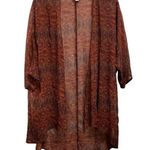 LuLaRoe  Open Cardigan Sz Small Orange Women’s See Through Photo 0