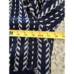 VICI Women M Blazer Navy Blue Long Sleeve Button Closure Eyelash Fringe Hem NWOT Photo 3