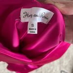 Dillard's Hot Pink Satin Homecoming Dress Photo 3