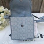 Coach North/South Lonnie Crossbody In Signature Jacquard c8321 Photo 5
