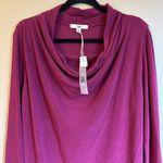 YA Los Angeles NEW!  Size LARGE Plum Purple Long Sleeve Cowl Neck Knit Dress Photo 1