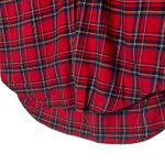 Uniqlo New Top Womens S Plaid Button Up Shirt Collar Long Sleeve Christmas Red Photo 2