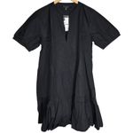 J.Crew Delilah dress in cotton poplin Black CJ492 S Short Sleeve Casual Summer Photo 0