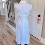 SheIn White Cotton Shirt Dress Midi New Photo 10