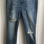 Judy Blue ‎ Skinny Fit Raw Hem Distressed Blue Jeans Sz 11/30 Stretch EUC! 0451 Photo 0