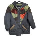 Vintage Atlantic Highlands Black & Green 1990s Parka Coat Womens M Patchwork Size M Photo 0