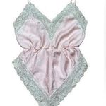 Vintage Ms. Leslee Pink Teddy Bodysuit Romper French Cut Tagged Large Fits Small Photo 0