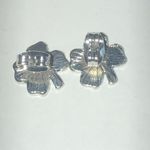 Green Glitter Dainty Clover Boho Stud Earrings Photo 3