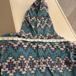 Red Camel Hoodie Aztec Patterned in Teal and Maroon MEDIUM Great feeling and looks!! Photo 4