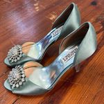 Badgley Mischka Authentic  Satin Open-Toe Pump Photo 0