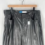 Old Navy  High Rise OG Loose‎ Faux Leather Pants Black NWT Size 16 Photo 3