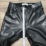 Abercrombie & Fitch  90’s Straight Ultra High Rise Black Leather Pants 26 Short Photo 12