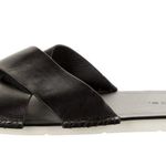 Vince NEW Nico Cross-Over Leather Slides Black, Size US8 | EU38 New w/Dust Bag Photo 2