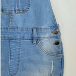 Venus Distressed Denim Cut-off Shorts Overalls - Light Wash - Size 4 Photo 2