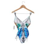 Skinny Dippers Shape Shifter Size Medium Multi One Piece Swimsuit NEW Blue Photo 2