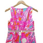 Lilly Pulitzer  Iggy Dress Pink Tropical Feeling Tanked Pique Knit Shift Size 2 Photo 7