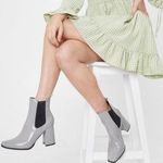 Nasty Gal Square Toe Heeled Chelsea Boots, Grey Size EU 39 New w/o Box Photo 0