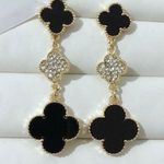 Van Clef & Arpel Style Dangle Earrings Black Photo 0