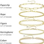 Gold Bracelets for Women, 14K Real Gold Jewelry Sets for Women Photo 3
