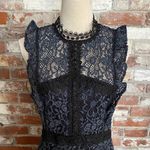 ZARA  Woman pencil lace tube dress dark blue Size L Photo 3