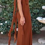 Pretty Garden Elegant Rust Evening Gown Photo 3