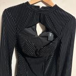 Lulus NWT  Always Alluring Striped Velvet Cutout Bustier Bodysuit- Size Small Photo 6