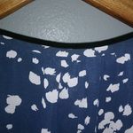 Madewell  M Navy White Sheer Layered Top Photo 8