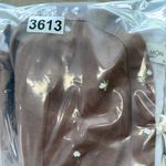 Fanm Mon Helaina Floral Bow Front Sweetheart Neck‎ Sheath Peplum Mini Dress Brown Size XL Photo 8