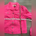 LEI Vibrant Pink Jean Jacket Size M Junior Size M Photo 6