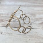 Vintage Bracelet Chunky Gold Tone Circles Photo 2