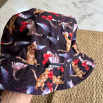 Chuck Original Bucket Hat Cats In Boots Reversible Pink‎ Polka Dot OSFM Black Photo 0