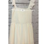 Women’s Smocked Ruffle Trim Jumpsuit White SZ Small Photo 6