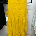 Croft & Barrow Yellow Sleeveless Tiered Dress Photo 1