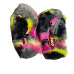 Sorel Go Mail Run Fluffy Slipper Black Multi Size 5 New Photo 3