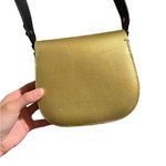 Burberry Metallic Gold Leather Shoulder Crossbody Bag Photo 3
