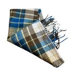 Blue & Brown Scottish Cashmere Scarf Wrap Accessories Women’s Plaid Design Style Photo 0