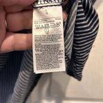 Old Navy Old‎ Navy Women's Large Blue White Striped Shirt V-neck Loose Fit Rayon Photo 6