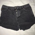 Topshop Black Denim Shorts Photo 0