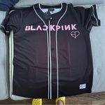 BLACKPINK 16 OFFICIAL DEADLINE TOUR Baseball Jersey NEW size XL w sticker Pack Black Photo 8