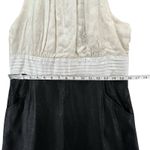 Shoshanna Y2K Tuxedo Halter Dress 12 White Black Silk Blend Pockets Classic Chic Photo 10