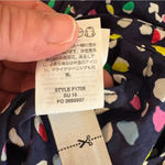 J.Crew  Ratti Navy with Colored Polka Dots Off Shoulder Top Size 8 Whimsical​​ Photo 6